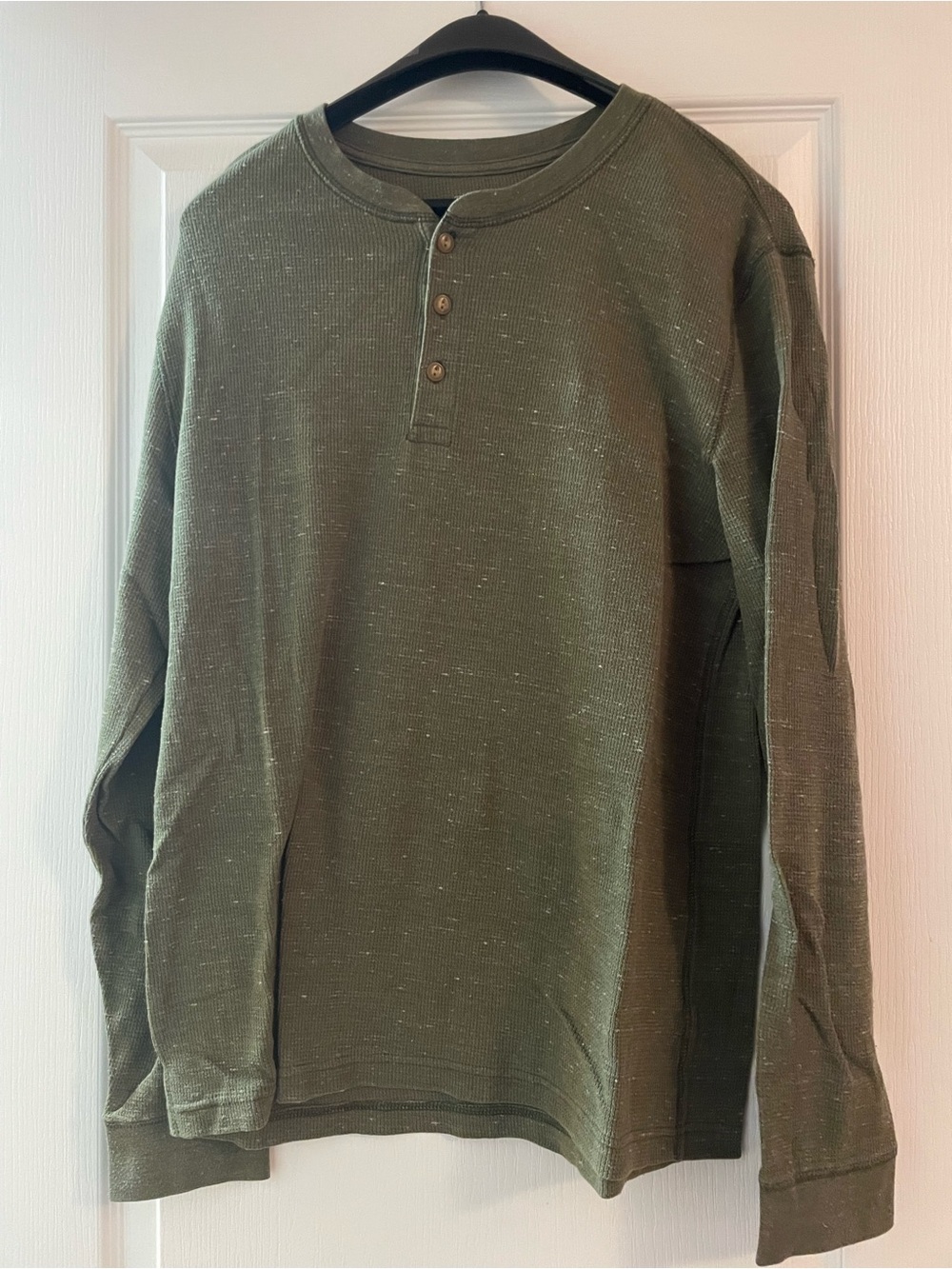 Sonoma Olive Green Long-Sleeve Henley Shirt